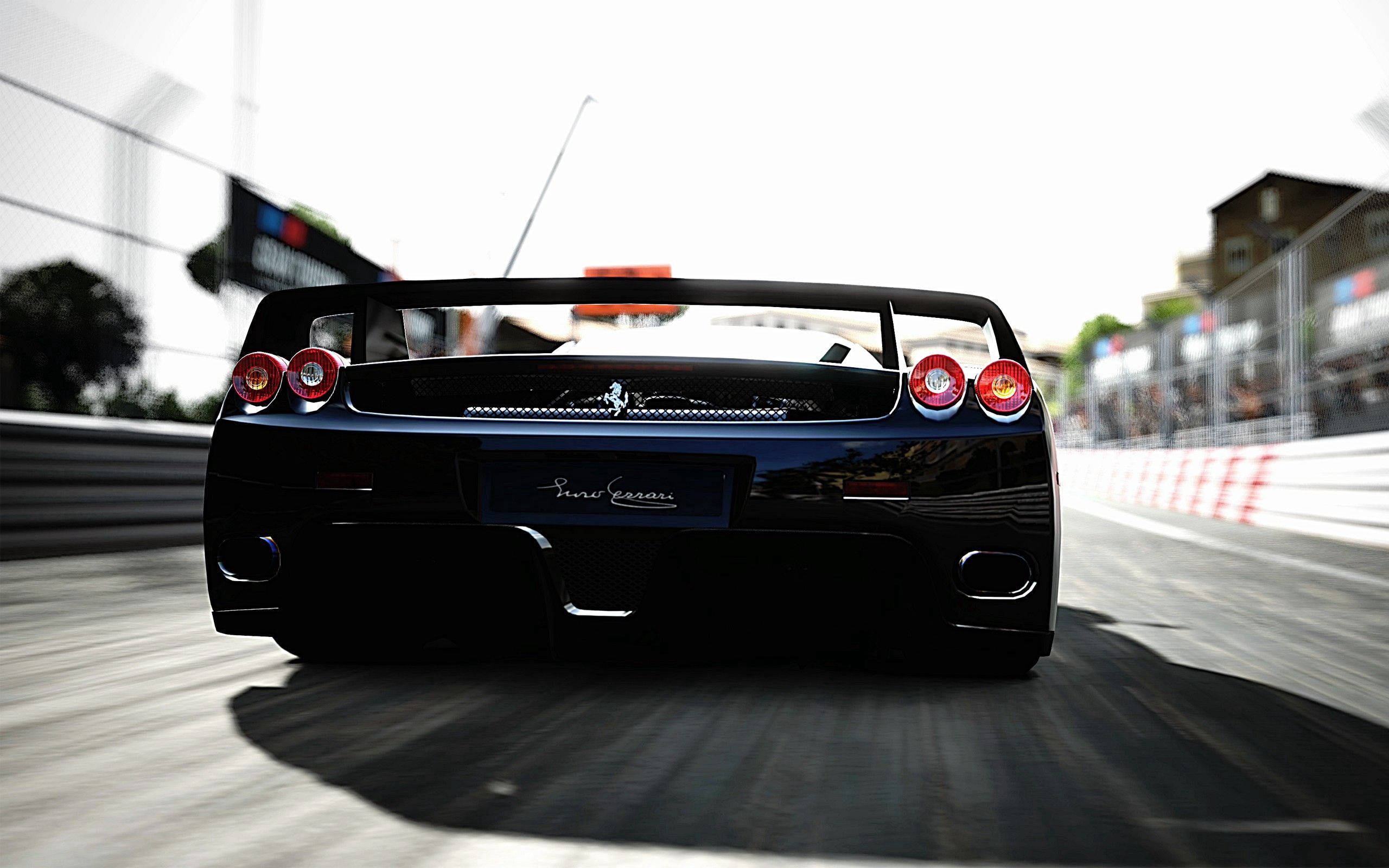 เฟอร์รารี F40 อันเป็นสัญลักษณ์ในสีน้ำเงินสดใส วอลเปเปอร์