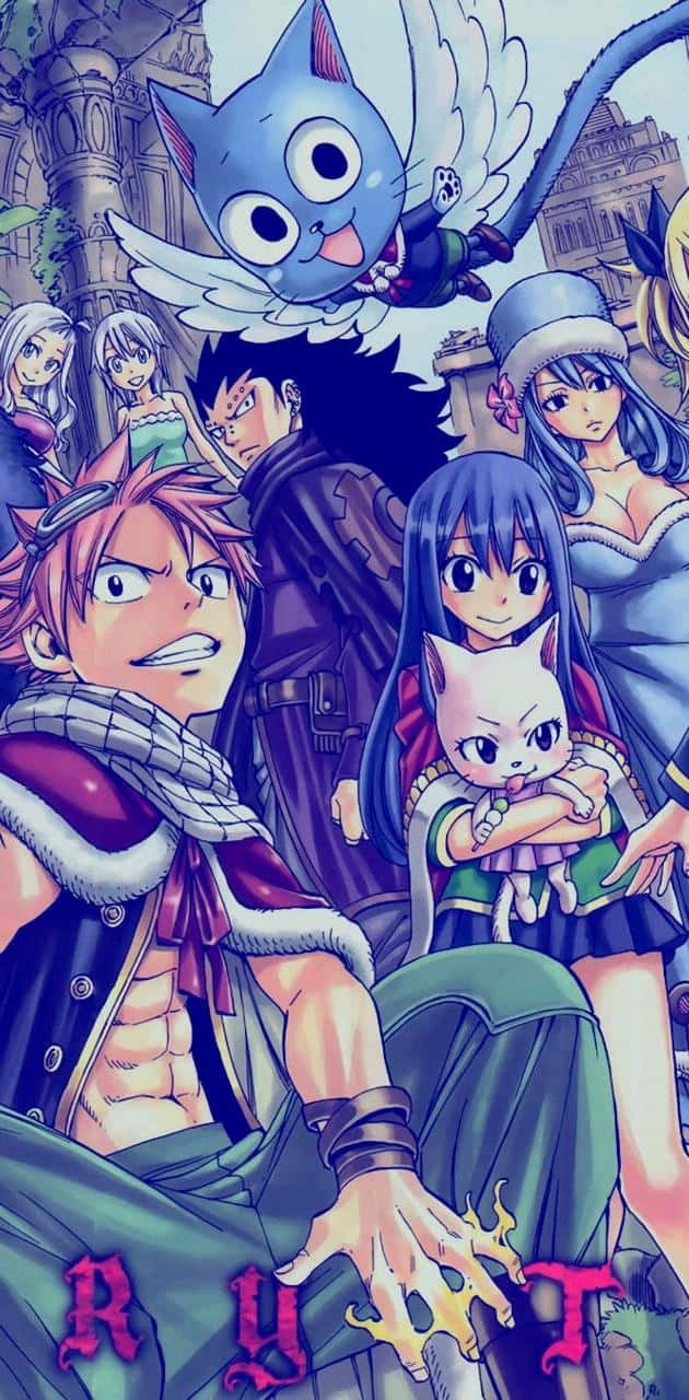 Fairy Tail สีสันสวยงามสไตล์มังงะ วอลเปเปอร์
