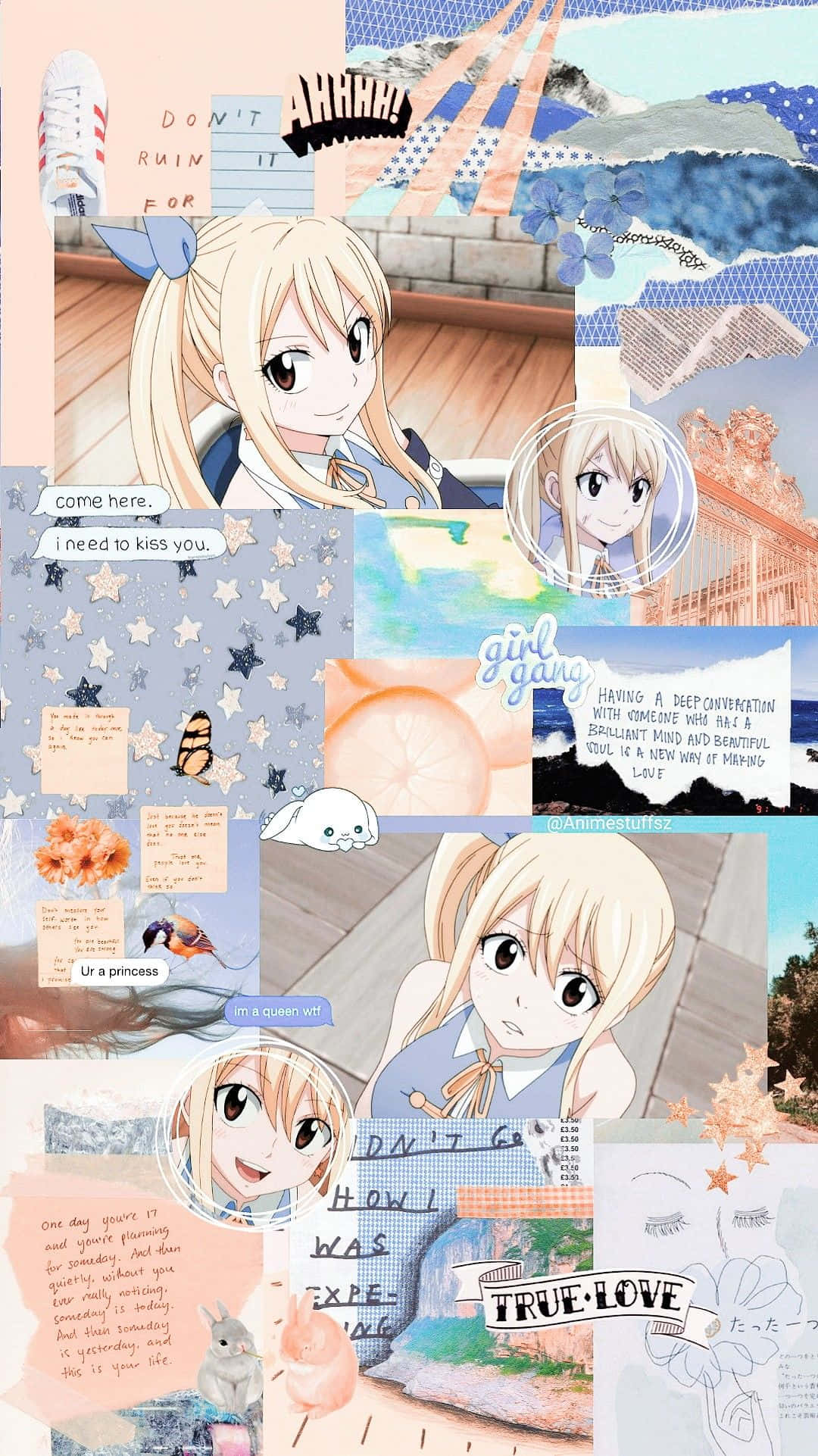 Fairy Tail สไตล์สวยงามรวมภาพตัดปะ วอลเปเปอร์