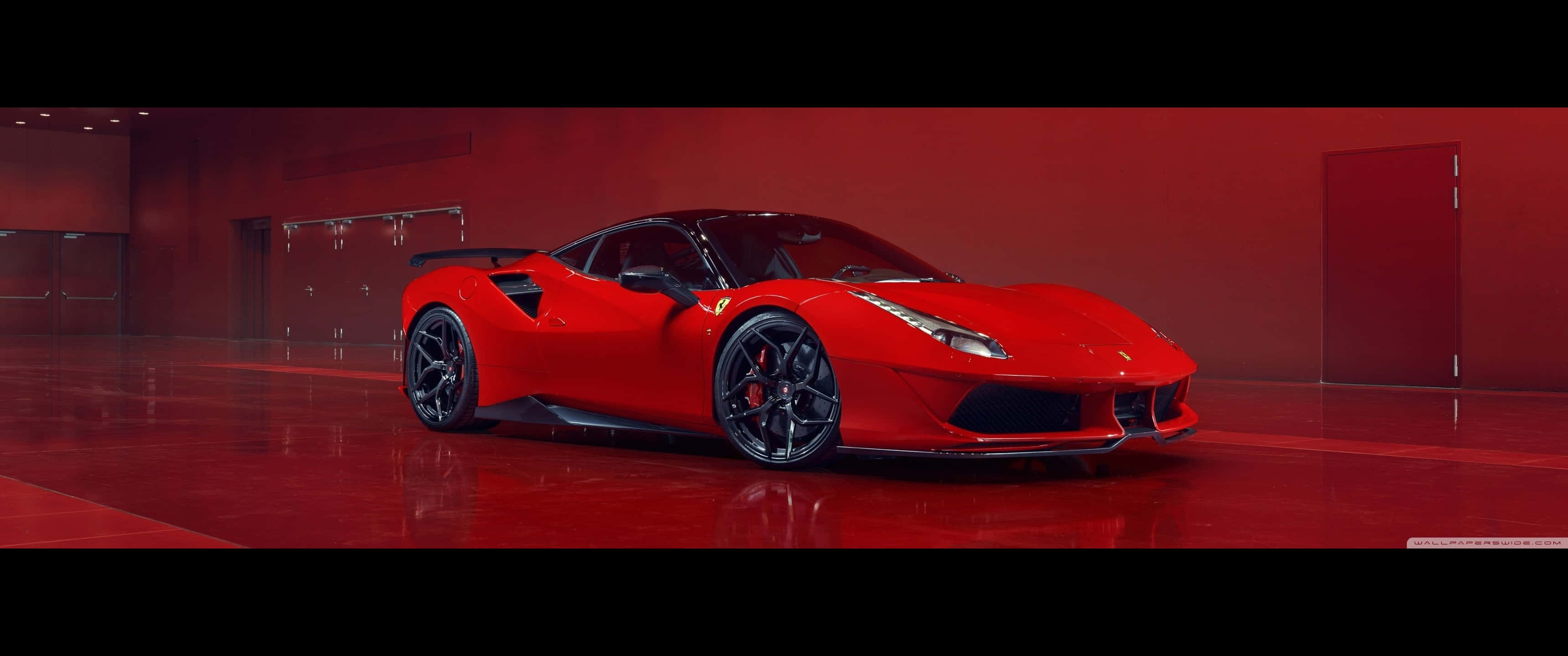 วอลเปเปอร์ Ferrari ห้องสีแดง ความละเอียด 3440x1440p วอลเปเปอร์