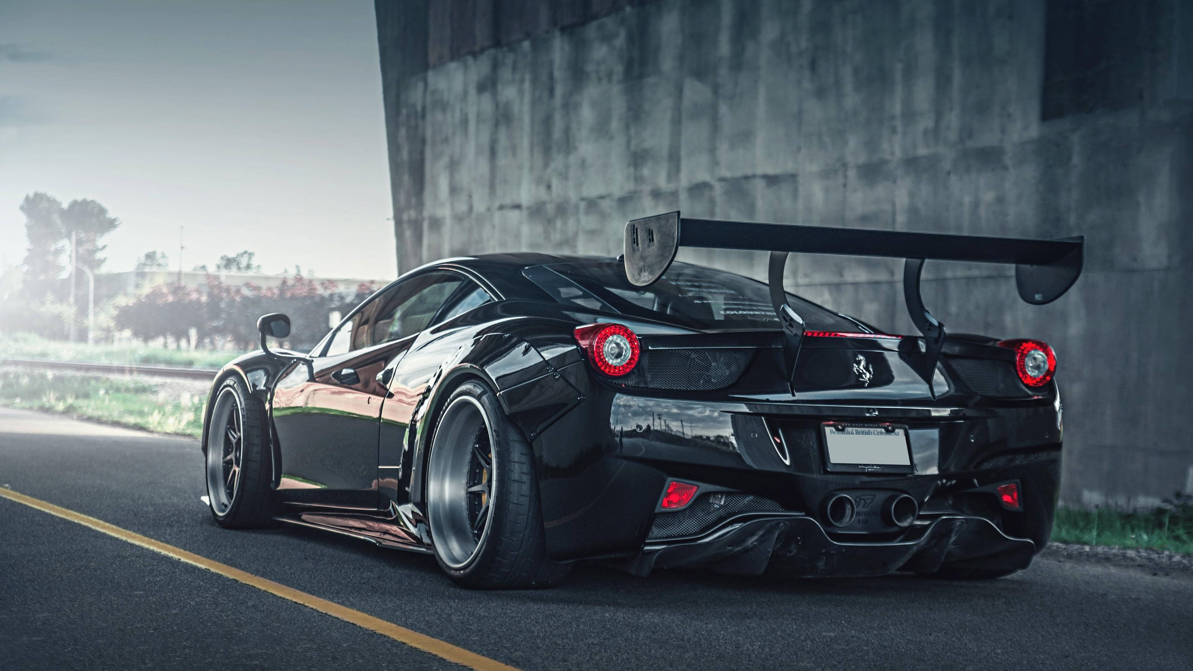 รถสีดำ Ferrari HD วอลเปเปอร์