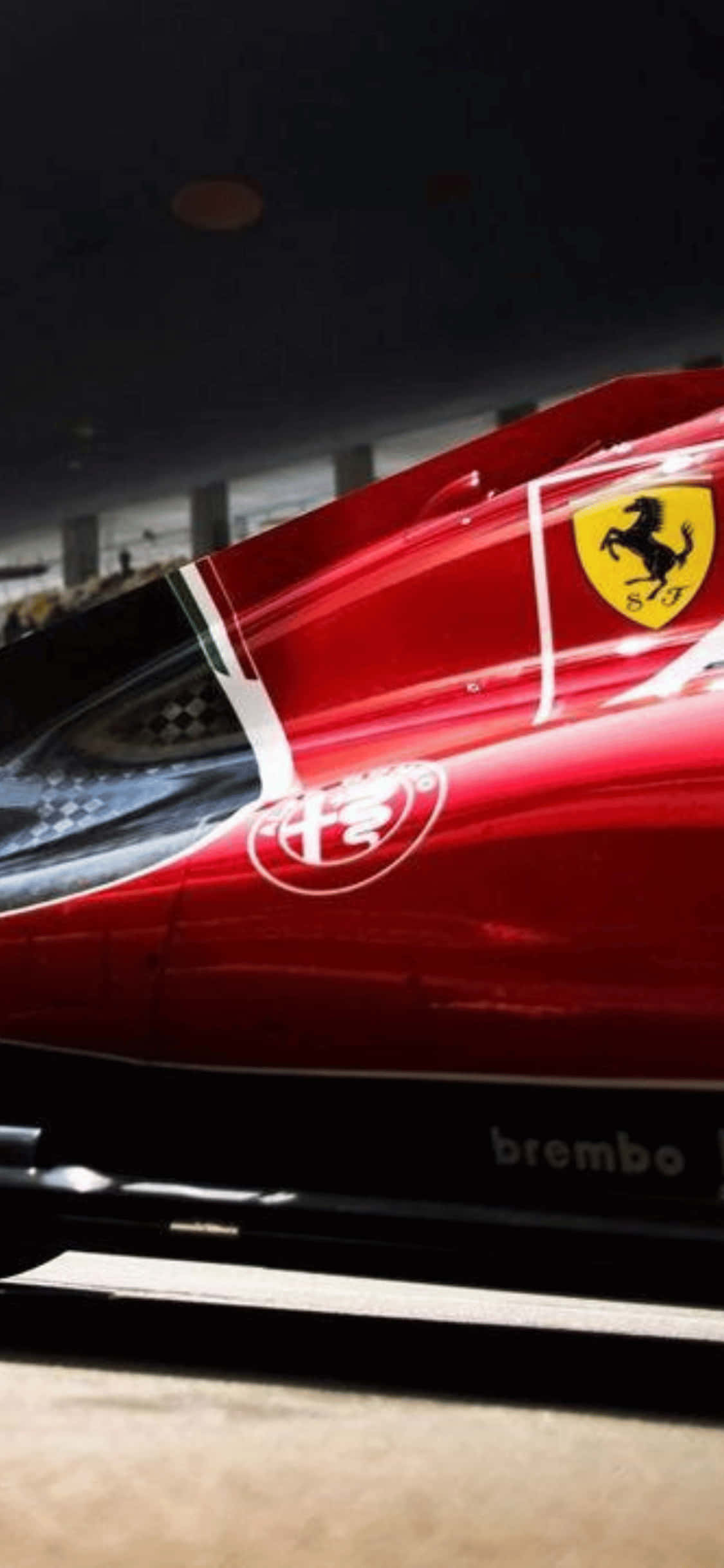 Ferrari ข้างรถ iPhone Xs F1 2018 พื้นหลัง วอลเปเปอร์