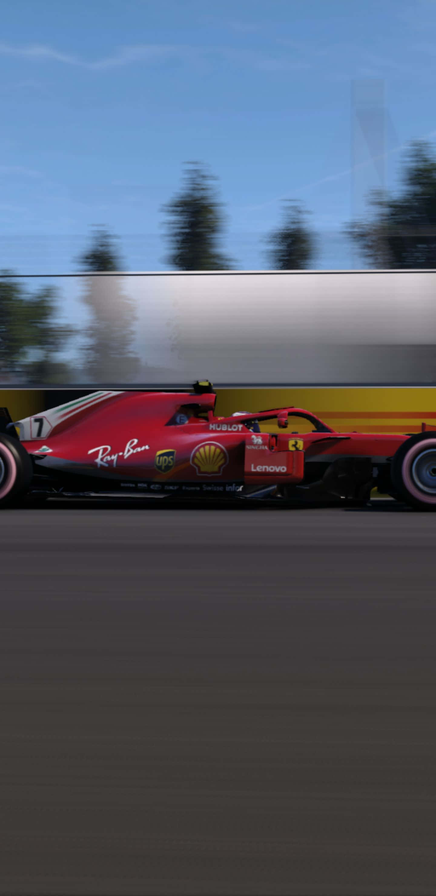 พื้นหลังรถแข่ง Ferrari SF71H Pixel 3xl F1 2018 วอลเปเปอร์