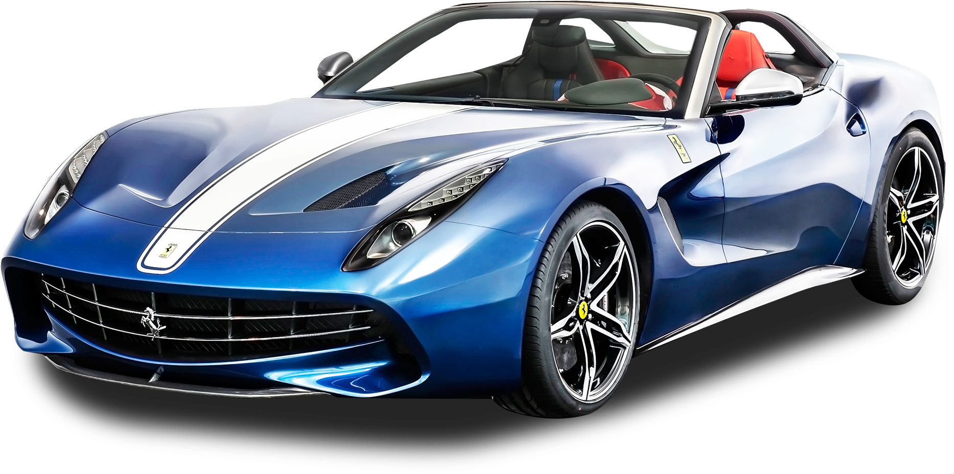 รถสปอร์ตเปิดประทุนสีน้ำเงิน Ferrari วอลเปเปอร์