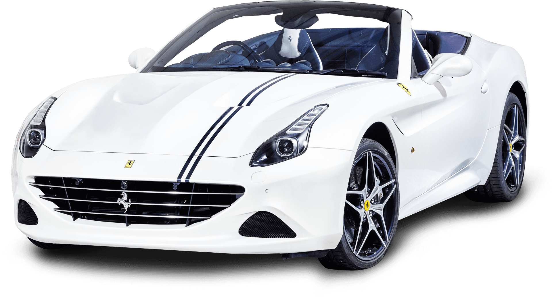 รถสปอร์ตหรู Ferrari สีขาวแบบเปิดประทุน วอลเปเปอร์