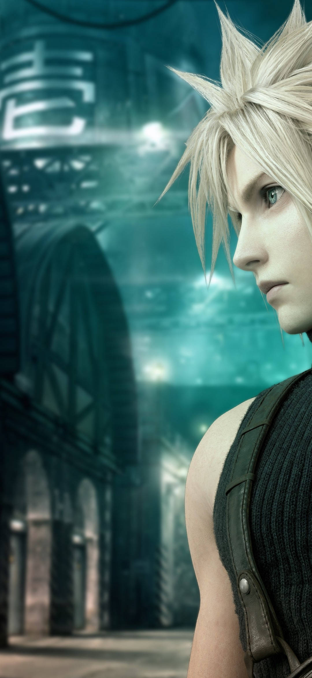 Final Fantasy 7 โปรไฟล์ด้านข้างของ Cloud วอลเปเปอร์