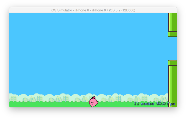 ภาพหน้าจอเกม Flappy Bird ขณะเล่น วอลเปเปอร์