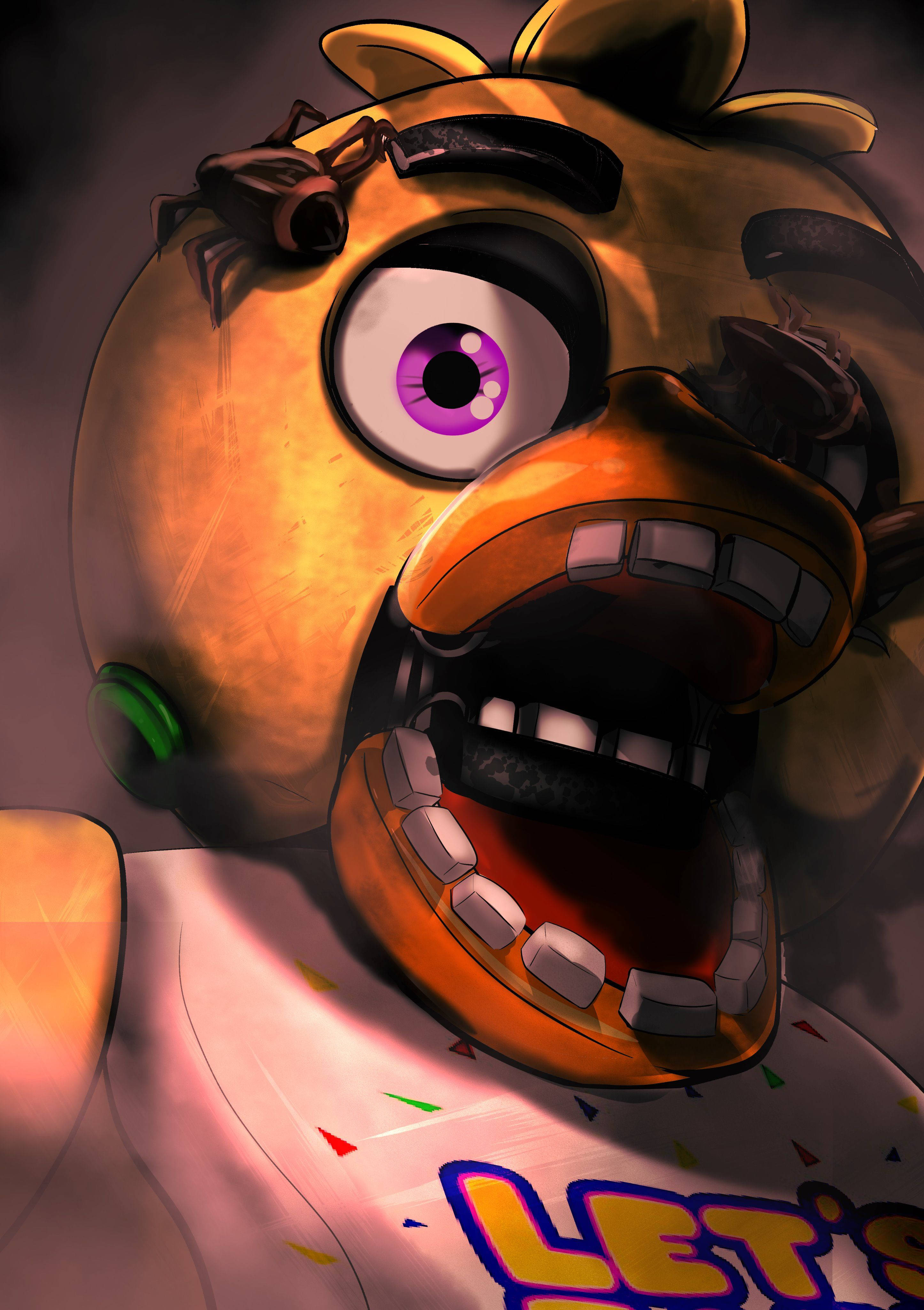 FNAF Chica ดิจิทัลอาร์ต วอลเปเปอร์