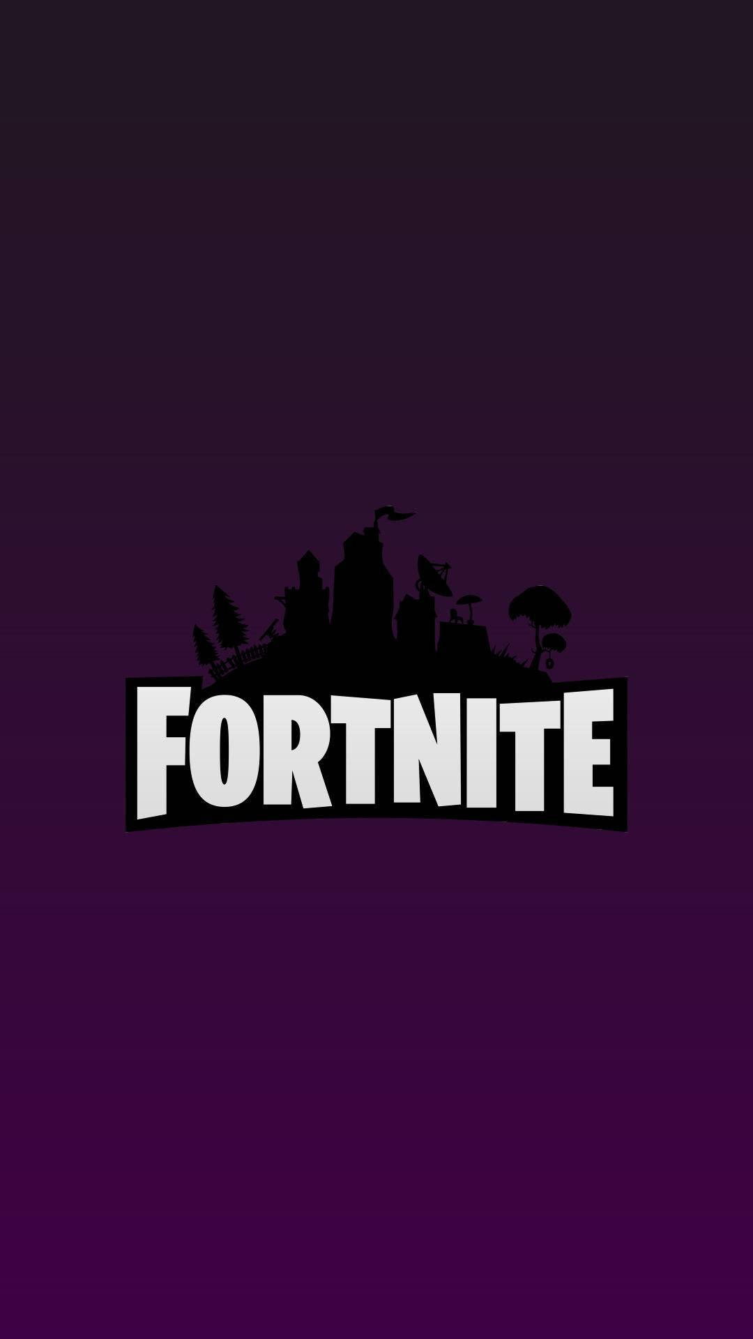 โลโก้ Fortnite สีม่วงแบบมินิมอล วอลเปเปอร์