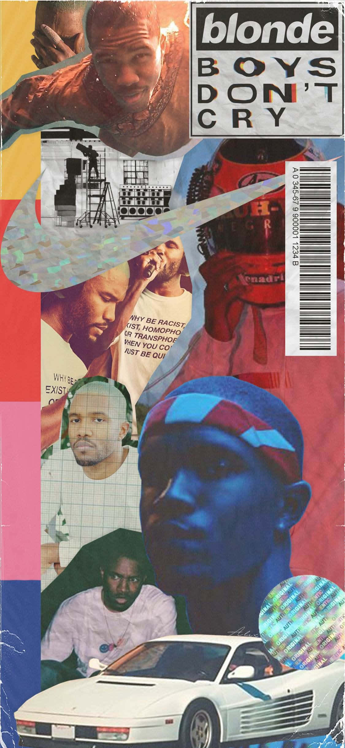 นักร้อง Frank Ocean โผบินอย่างมีความสุขผ่านความเบลอสีชมพู วอลเปเปอร์