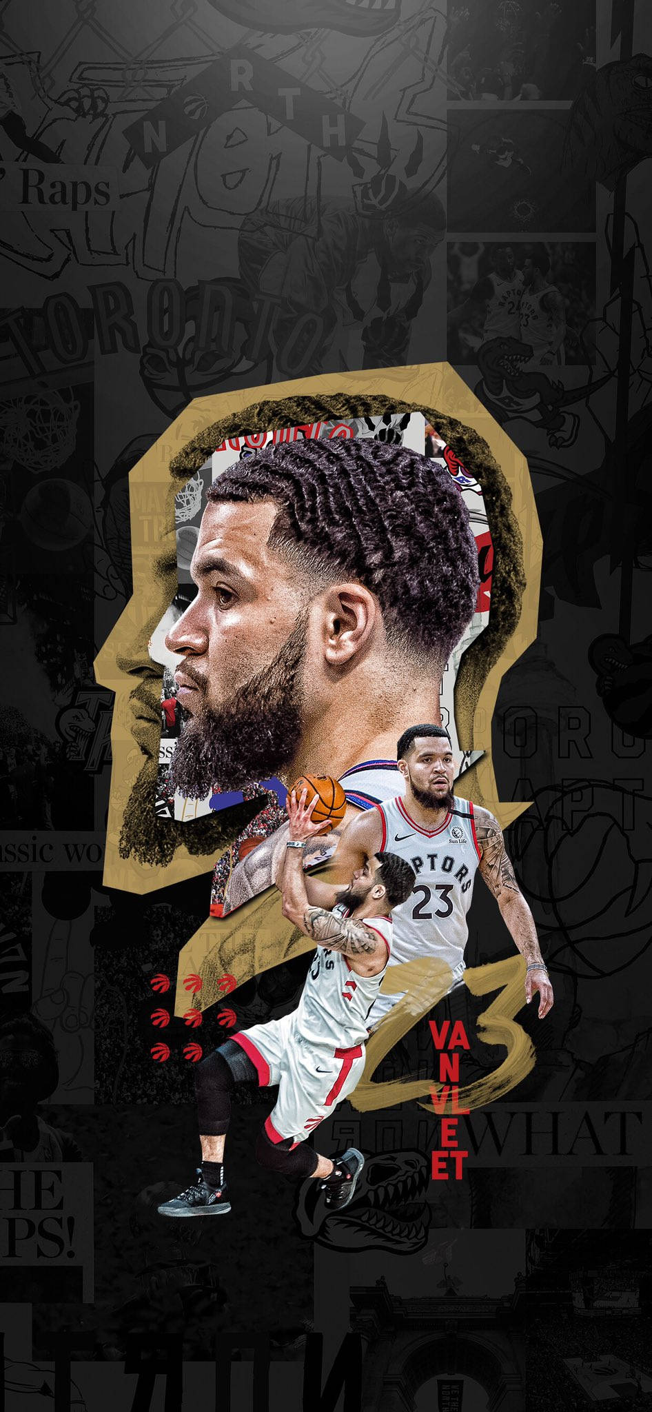 โปสเตอร์สีดำของ Fred Vanvleet วอลเปเปอร์