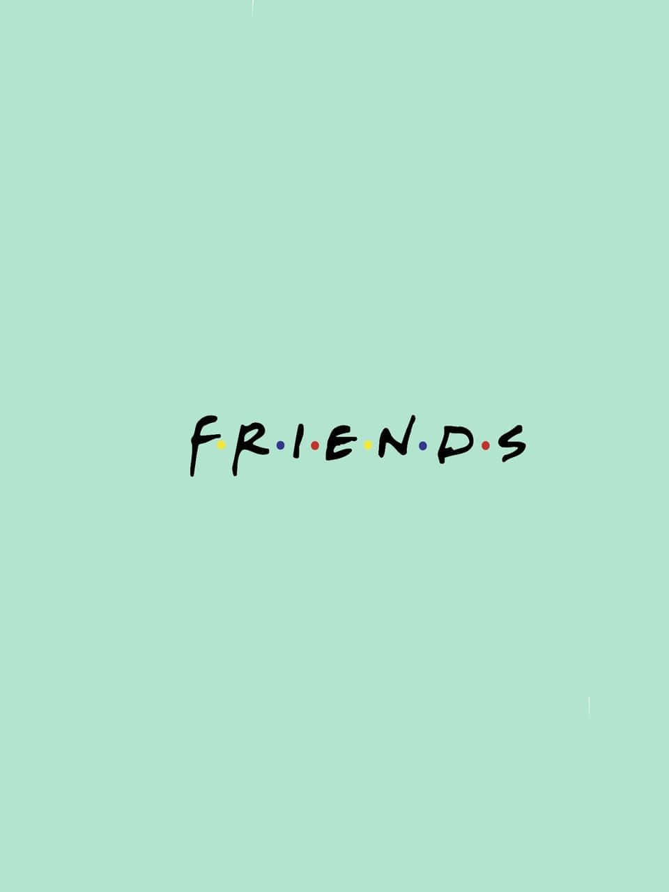 พื้นหลังสีเขียวพาสเทลฟอนต์ Friends วอลเปเปอร์
