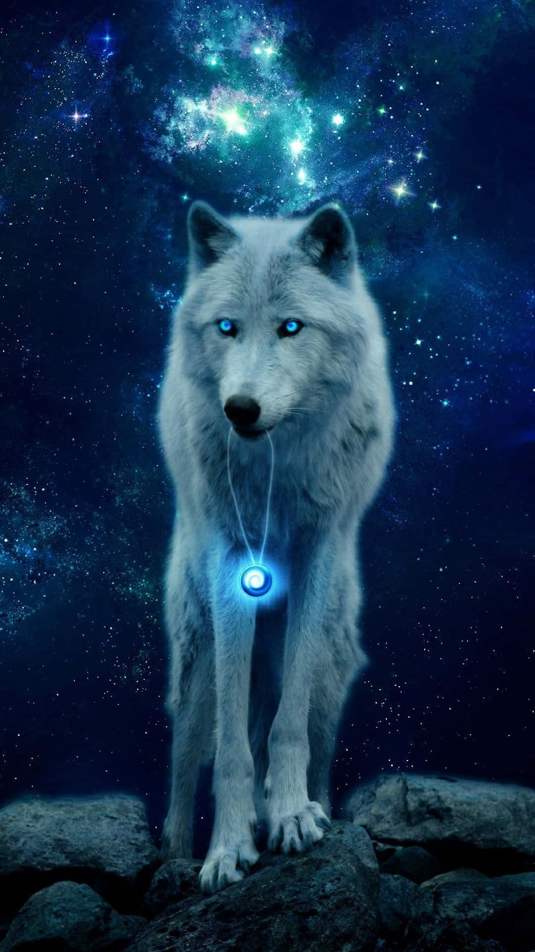 หน้าจอล็อกเดสก์ท็อป Galaxy Wolves วอลเปเปอร์