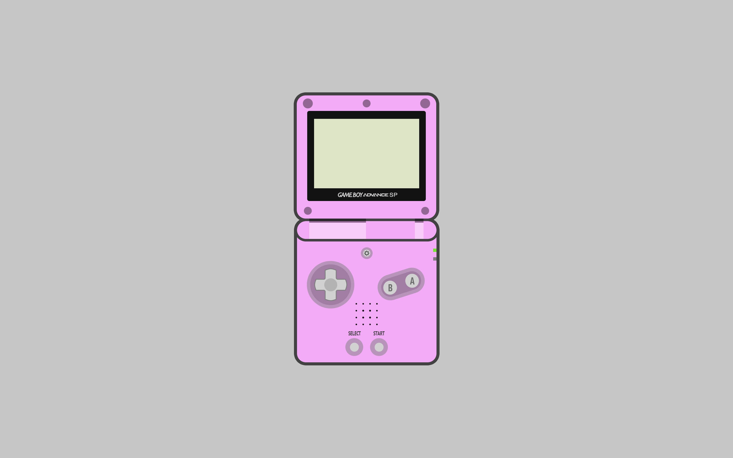เรียบง่าย สีชมพู Game Boy Advance SP อาร์ต วอลเปเปอร์