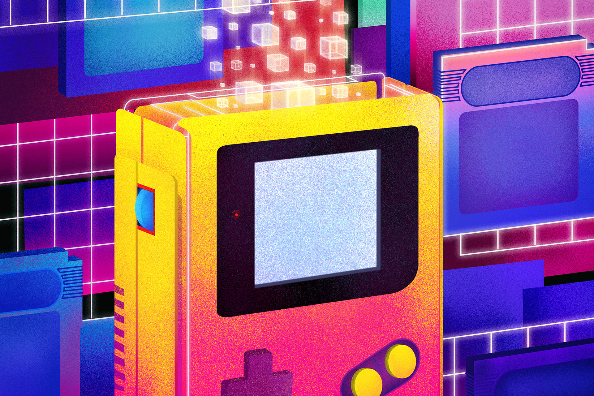 ศิลปะ Game Boy Color แนวอนาคต วอลเปเปอร์