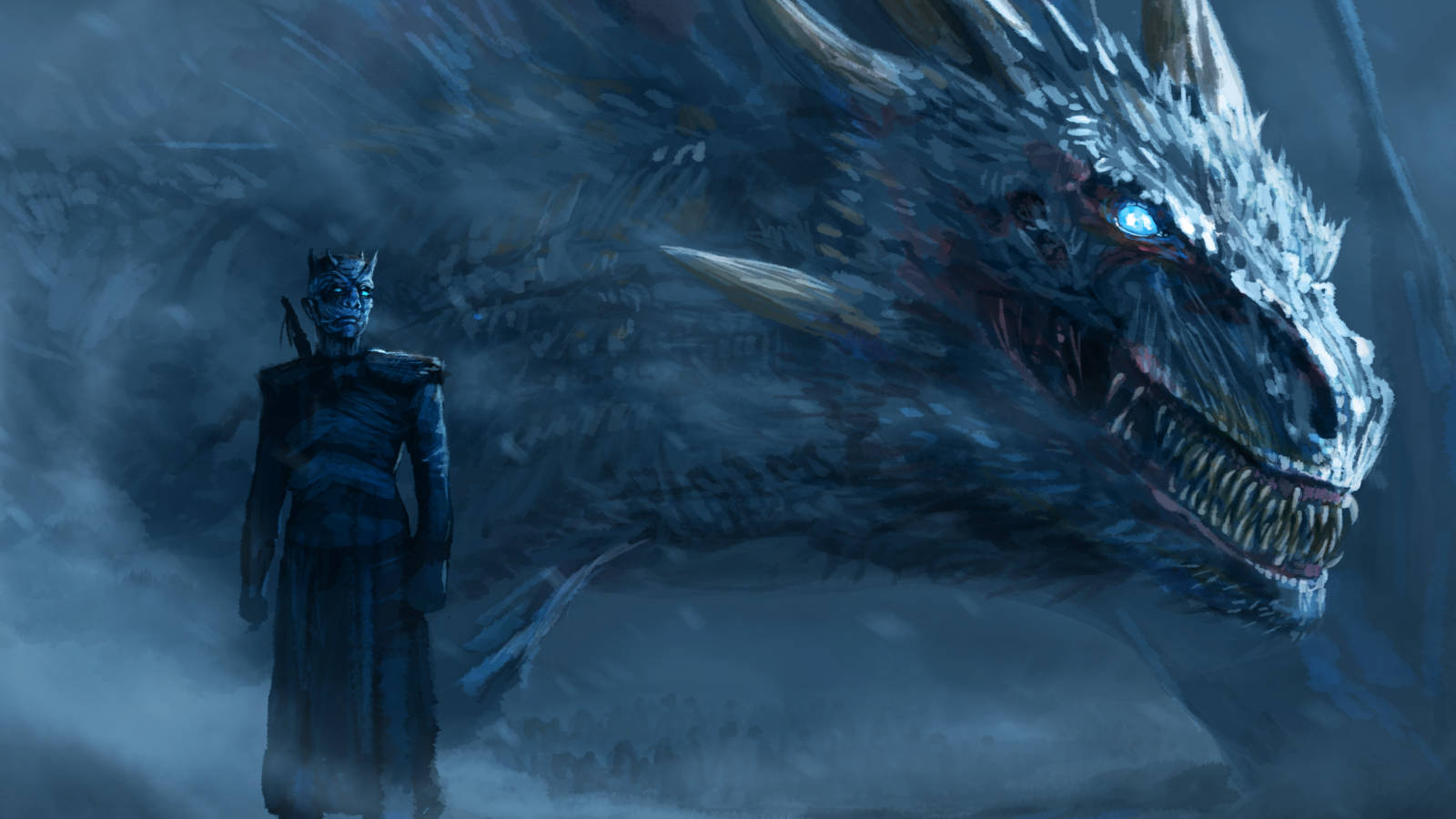 ราชาแห่งราตรีครองความมืดมิดแห่งฤดูหนาวใน Game of Thrones ของ HBO วอลเปเปอร์