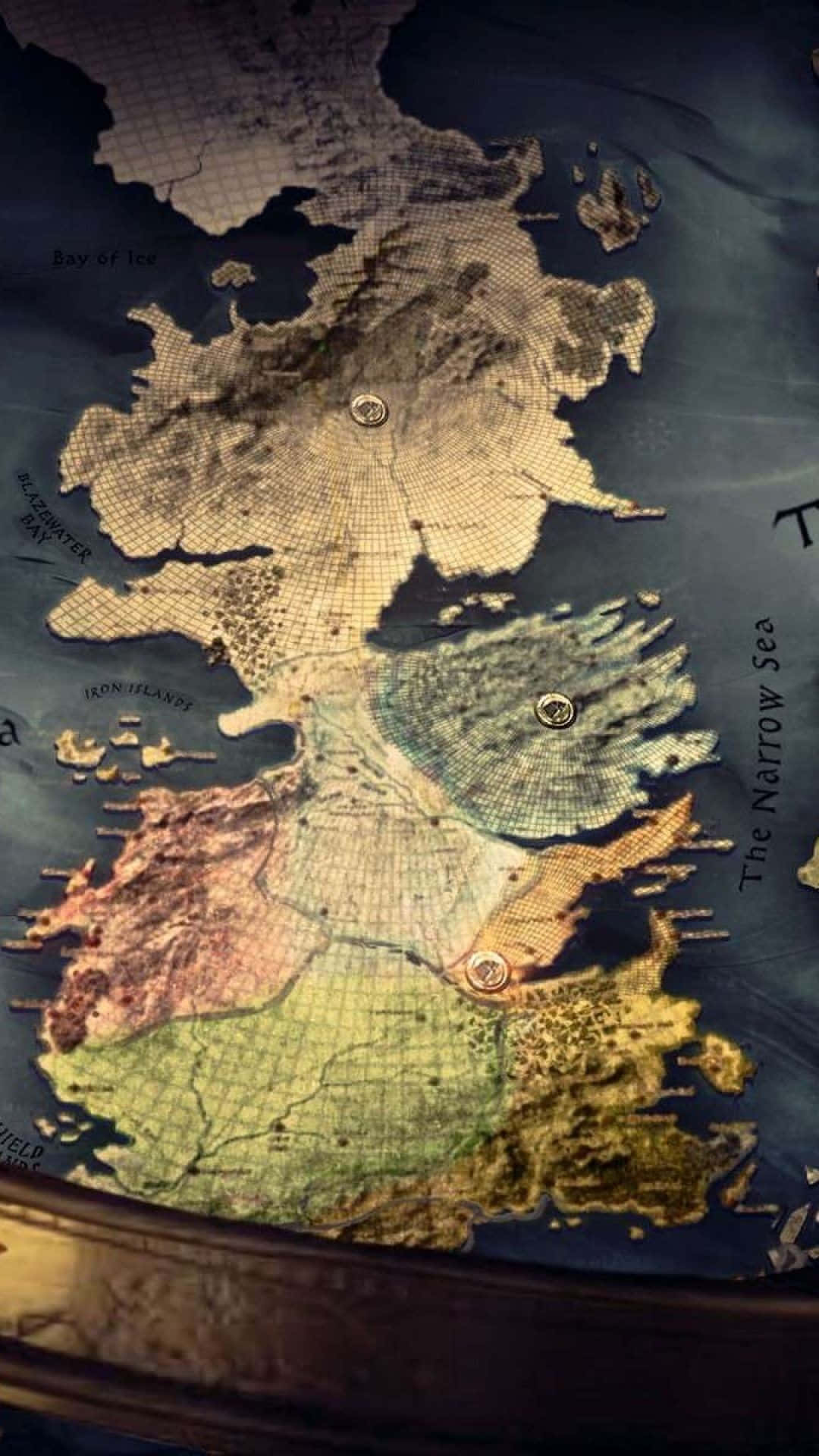 แผนที่ Game of Thrones สไตล์วินเทจ วอลเปเปอร์