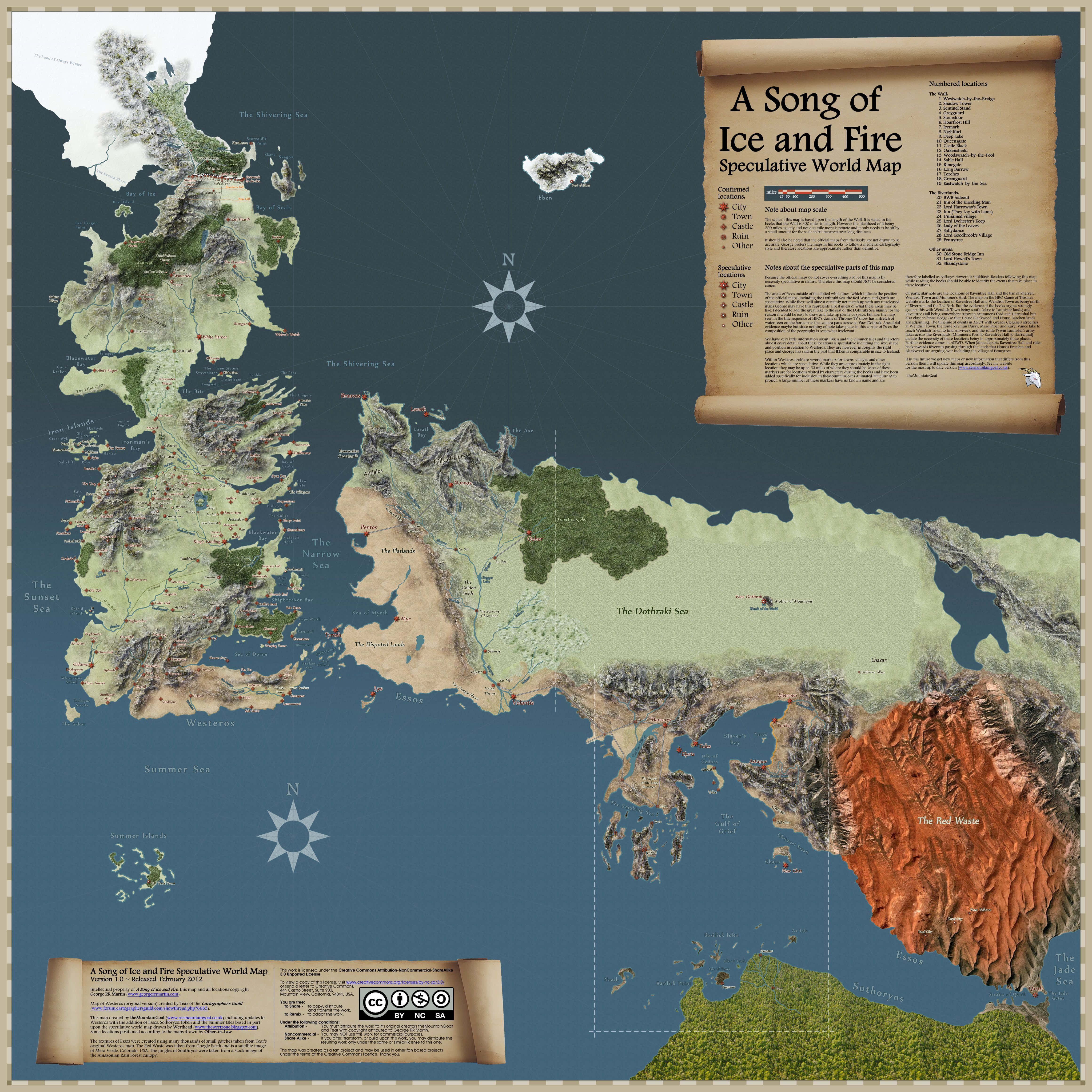 ตำนานแผนที่ Game Of Thrones วอลเปเปอร์