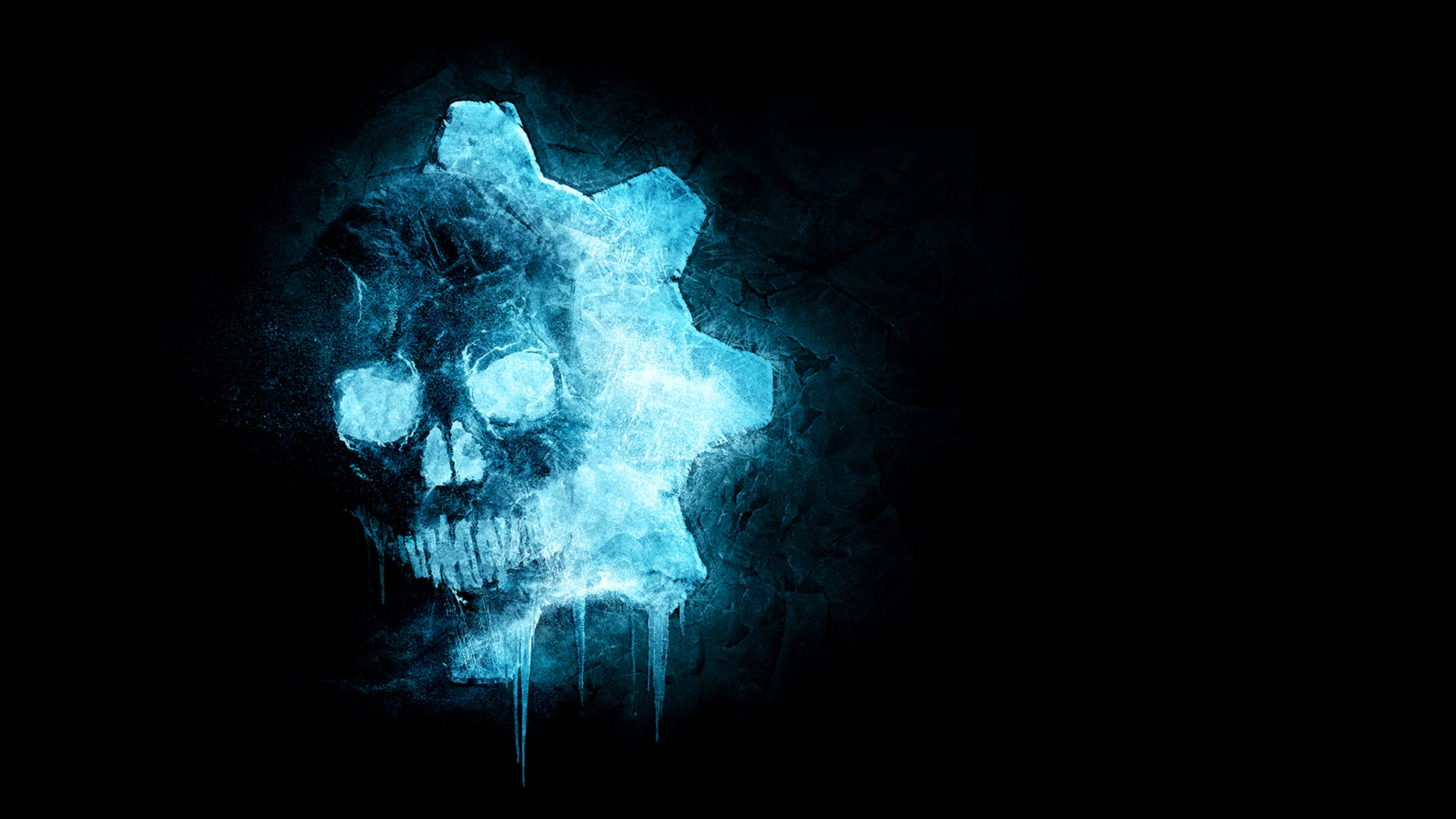 Gears 5 4K กะโหลกสีน้ำเงิน วอลเปเปอร์