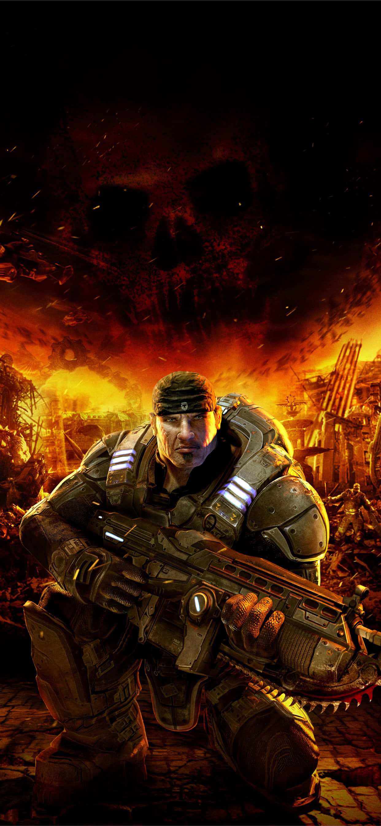 ฉากต่อสู้อันยิ่งใหญ่ - วอลเปเปอร์ Gears of War 5 สำหรับ iPhone XS วอลเปเปอร์