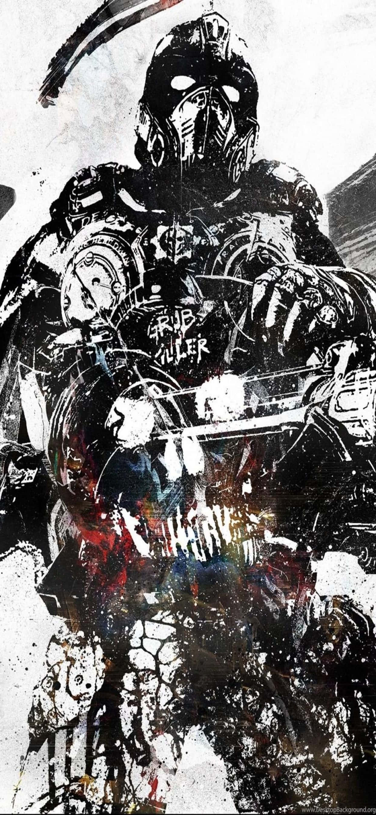 แอ็คชั่นเกม Gears of War 5 ที่น่าตื่นเต้นบน iPhone XS Max วอลเปเปอร์