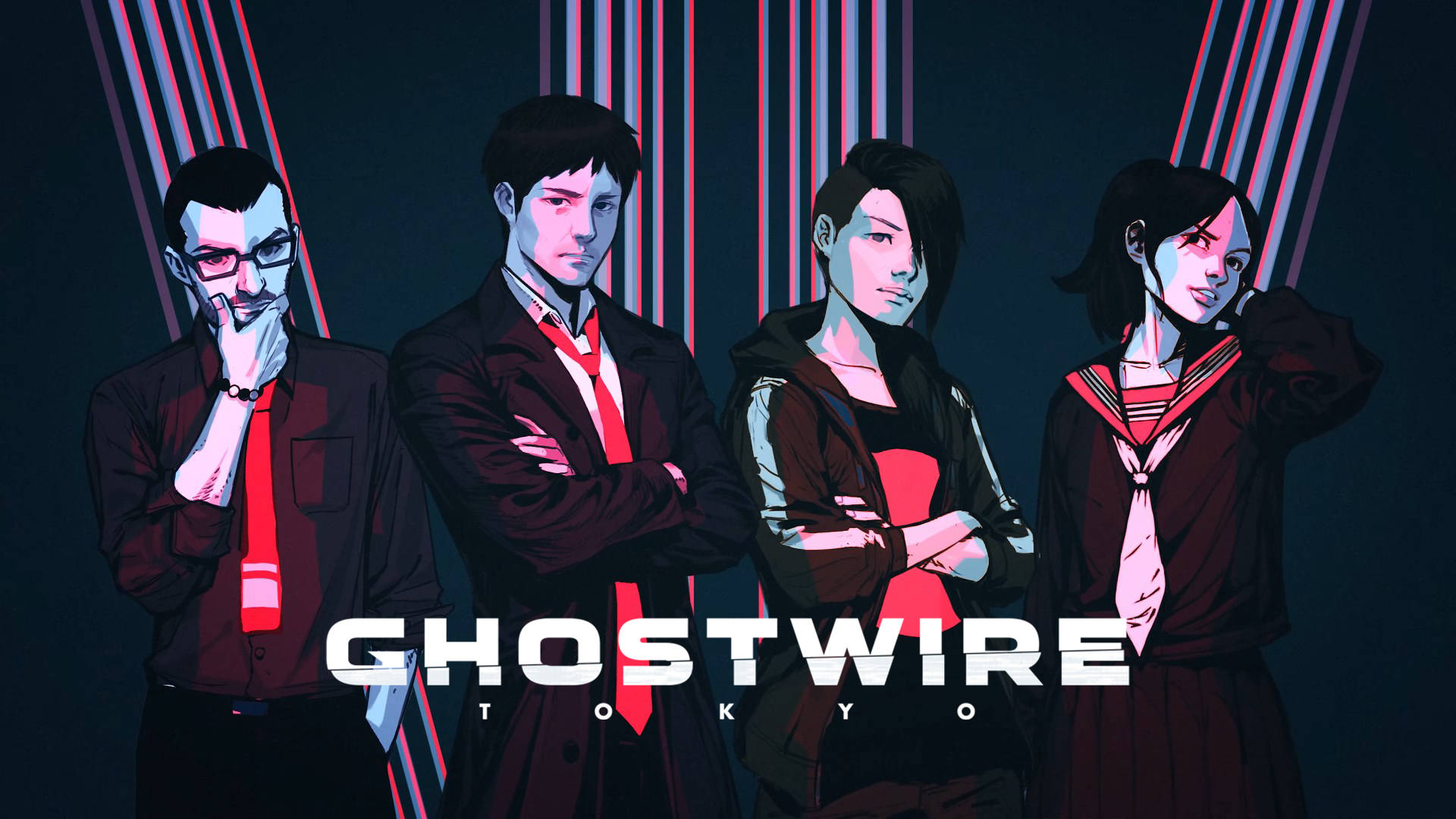ศัตรูมนุษย์ลึกลับในเกม Ghostwire Tokyo วอลเปเปอร์