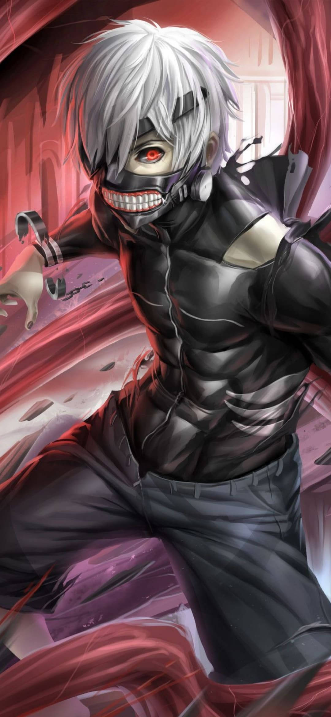 Ghoul Ken Kaneki Tokyo Ghoul พื้นหลัง iPhone วอลเปเปอร์