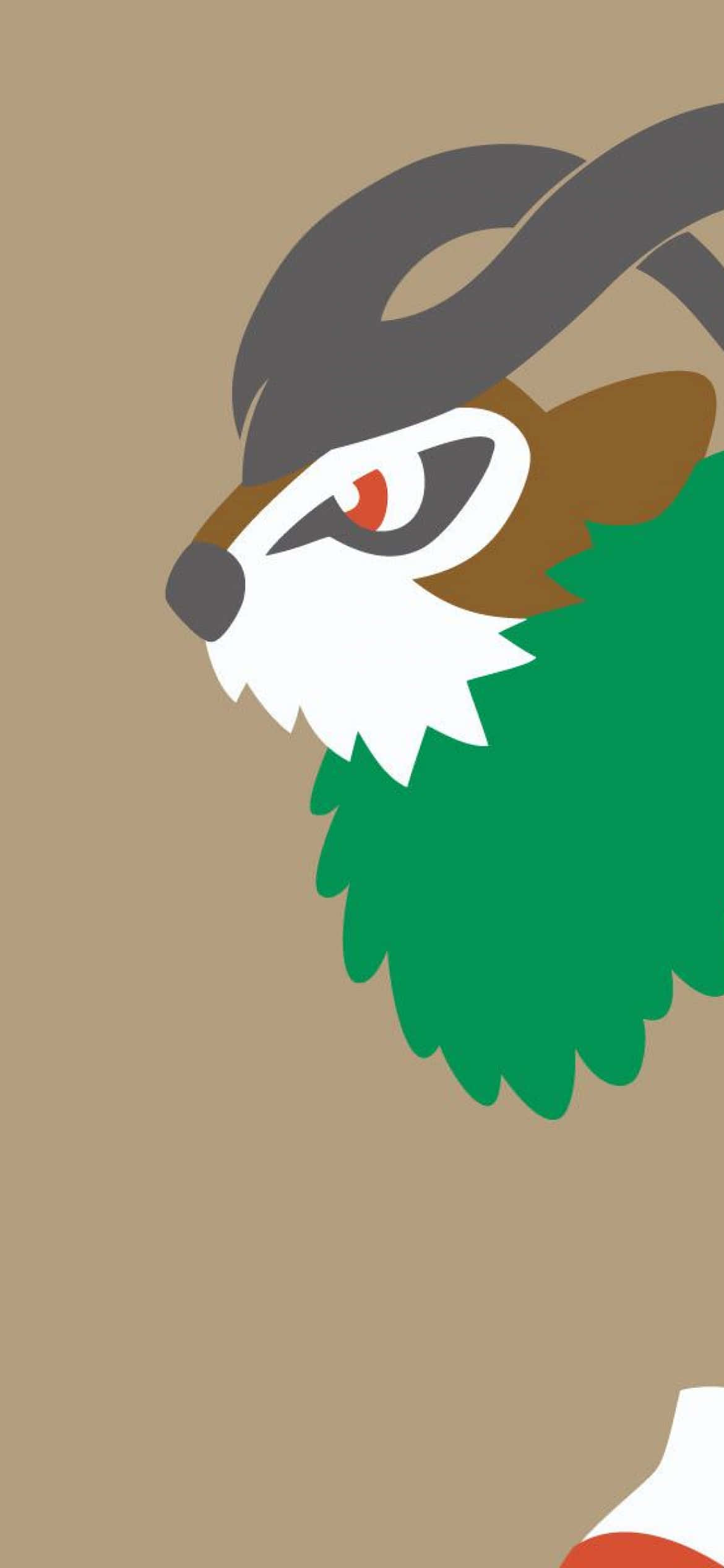 Gogoat กราฟิกบนพื้นหลังสีน้ำตาล วอลเปเปอร์