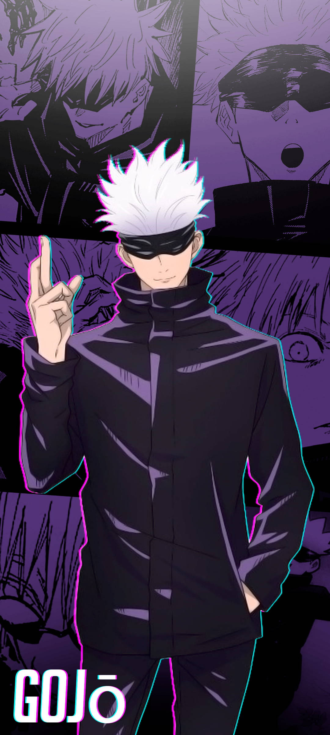 Gojo สีม่วง Jujutsu Kaisen iPhone วอลเปเปอร์