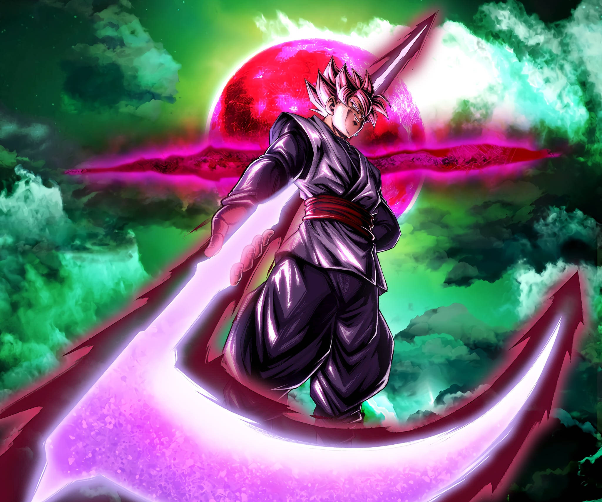 Goku Black ถือเคียวสำหรับ iPhone วอลเปเปอร์