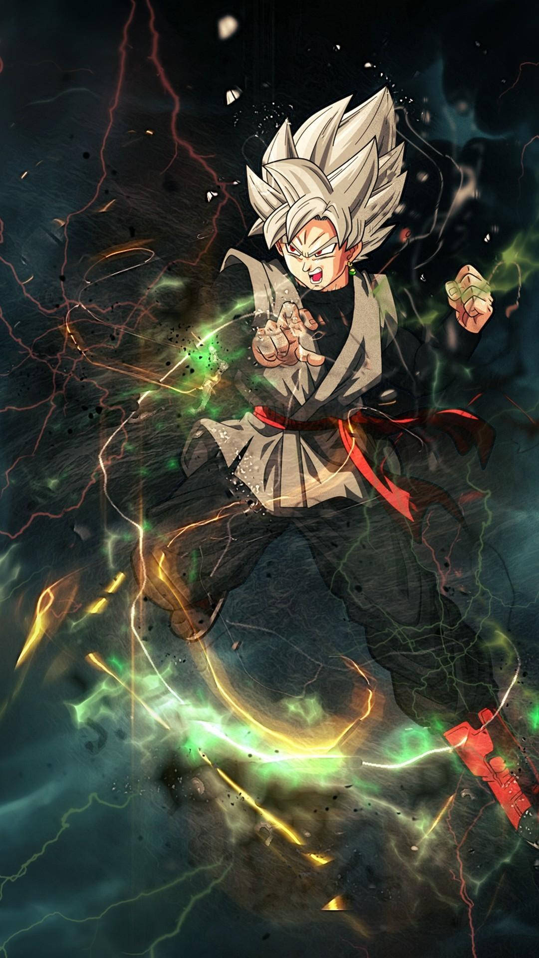 Goku Black สายฟ้าสำหรับ iPhone วอลเปเปอร์