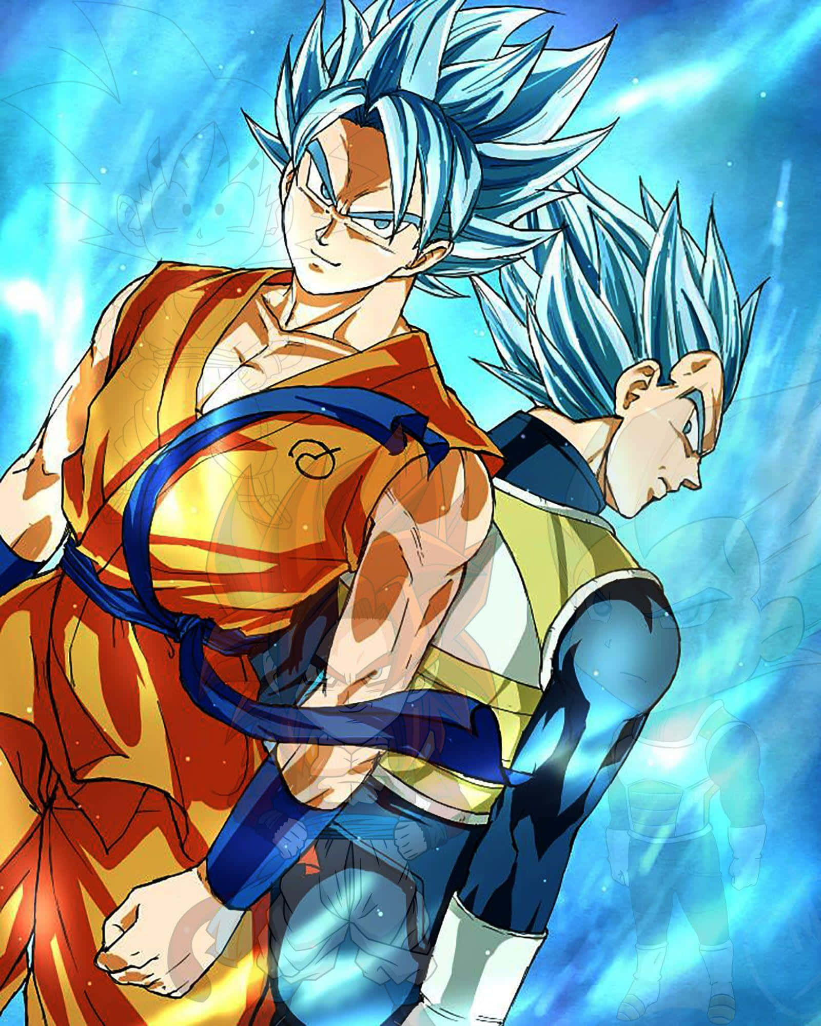 Goku และ Vegeta Super Saiyan Dragon Ball Super iPhone วอลเปเปอร์