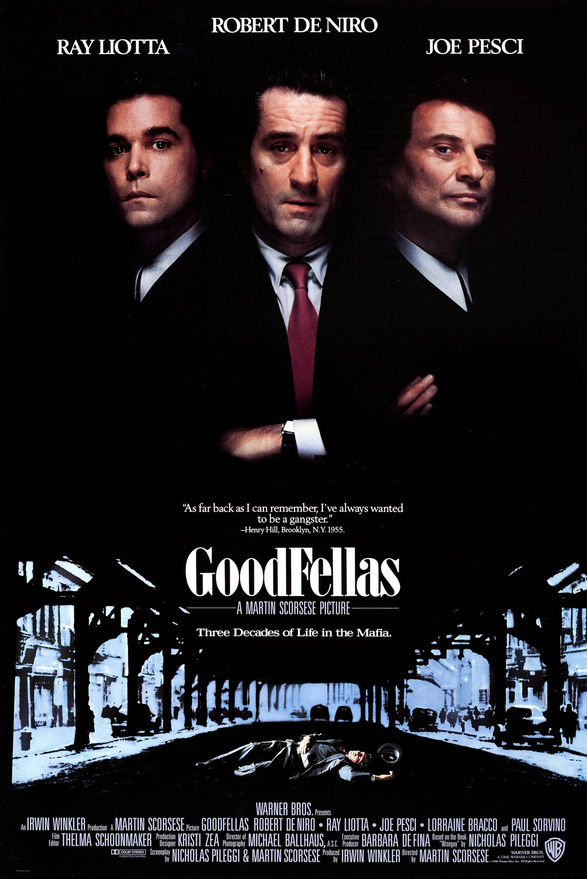 Goodfellas ภาพยนตร์อาชญากรรมชีวประวัติ วอลเปเปอร์
