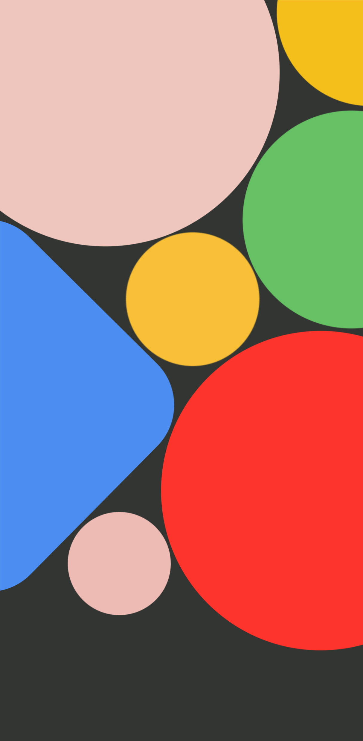 พื้นหลังรูปทรงหลากสีสำหรับ Google Pixel 4 วอลเปเปอร์