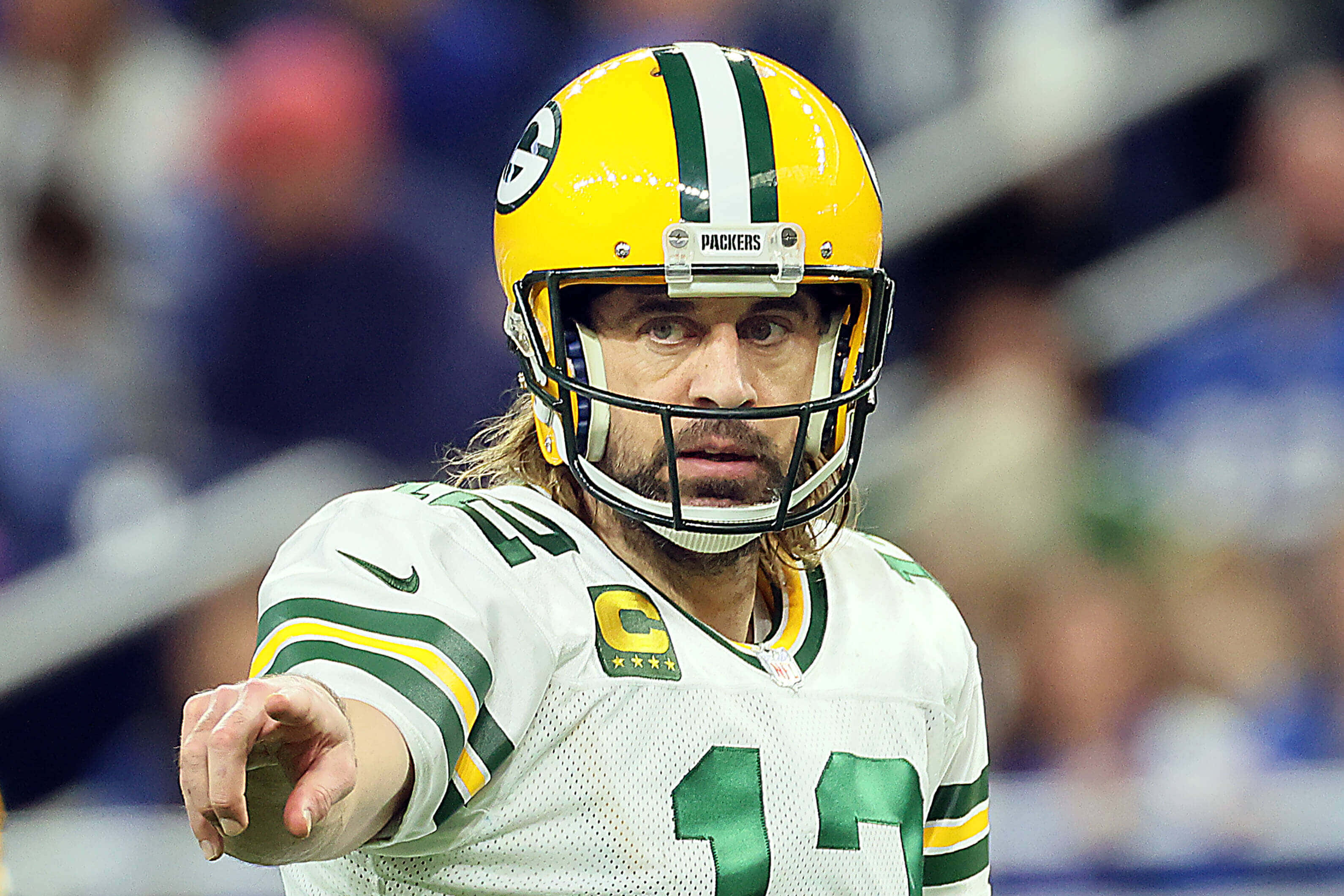 Green Bay Packers ควอเตอร์แบ็ก Aaron Rodgers ขว้างทัชดาวน์พาส วอลเปเปอร์