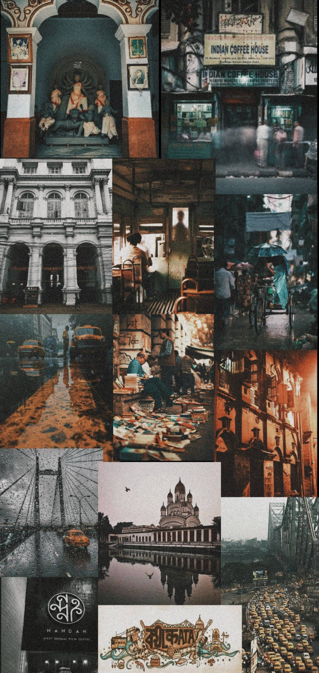 Gritty Indian Aesthetic Collage วอลเปเปอร์