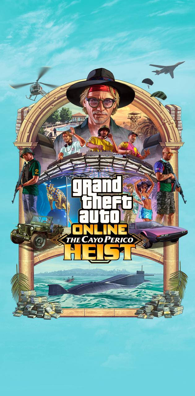 Gta 5 โทรศัพท์ Cayo Perico Heist วอลเปเปอร์