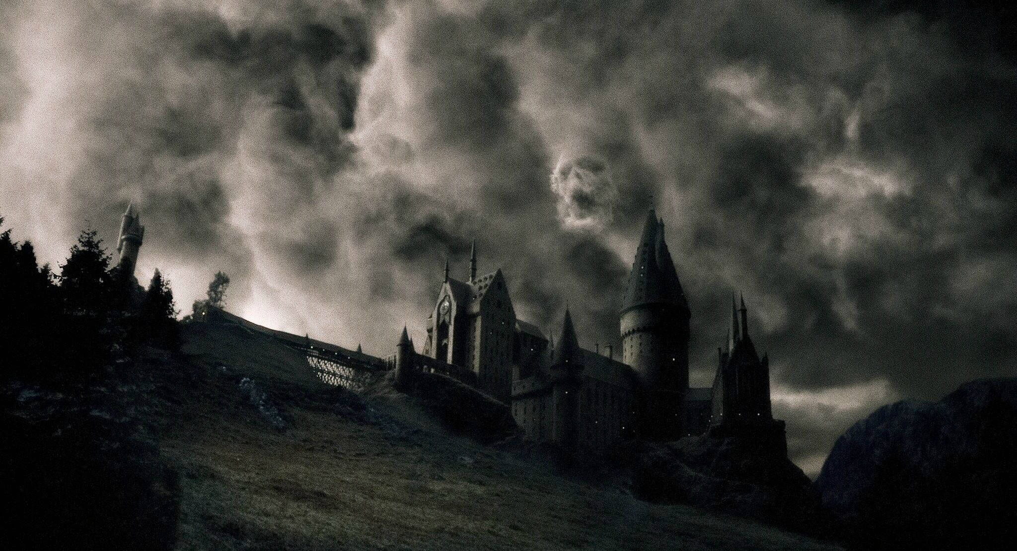 Harry Potter ขาวดำ ฮอกวอตส์ สุนทรีย์ วอลเปเปอร์