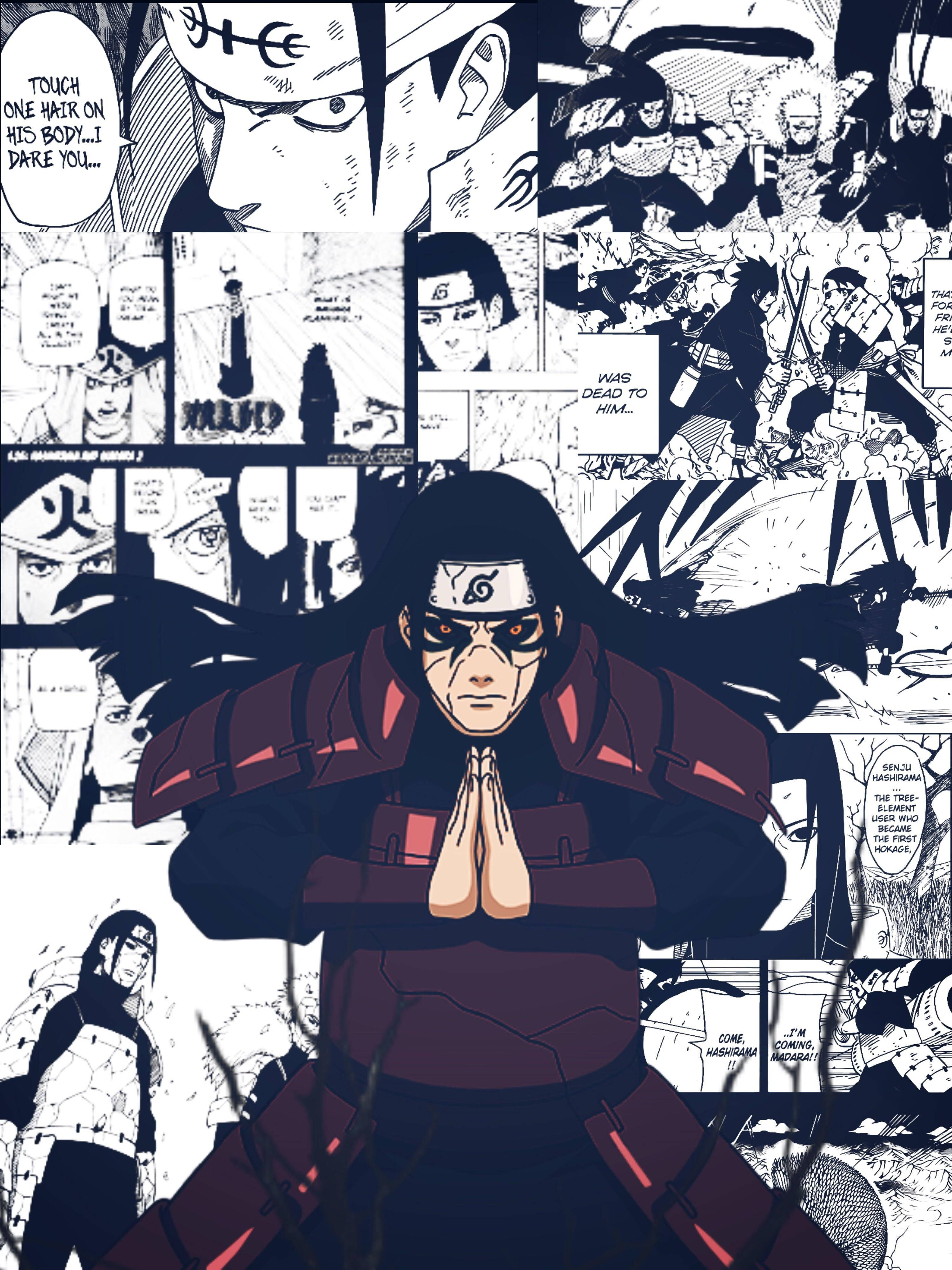 Hashirama Senju พร้อมแผงมังงะ วอลเปเปอร์