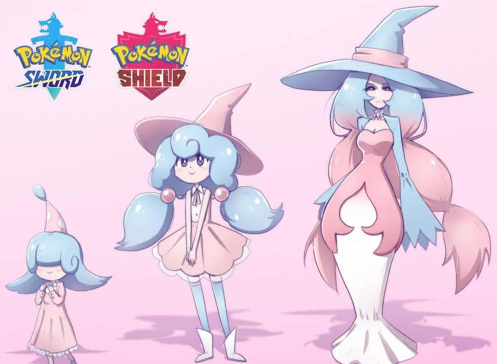Hatenna, Hattrem และ Hatterene ในร่างมนุษย์ วอลเปเปอร์