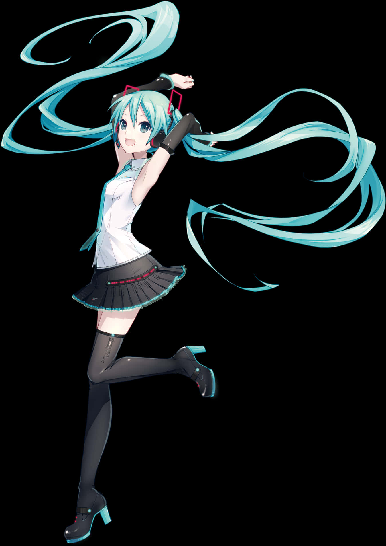 Hatsune Miku ท่าโพสไดนามิก วอลเปเปอร์