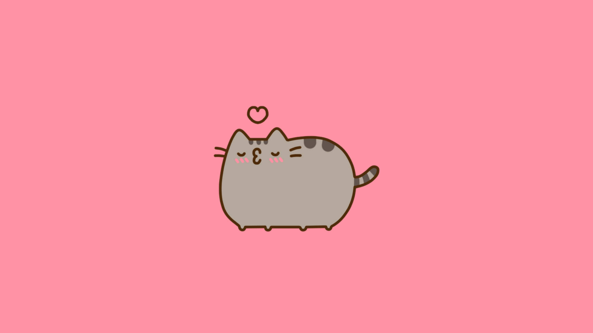 คาวาอี HD Pusheen จูบ วอลเปเปอร์