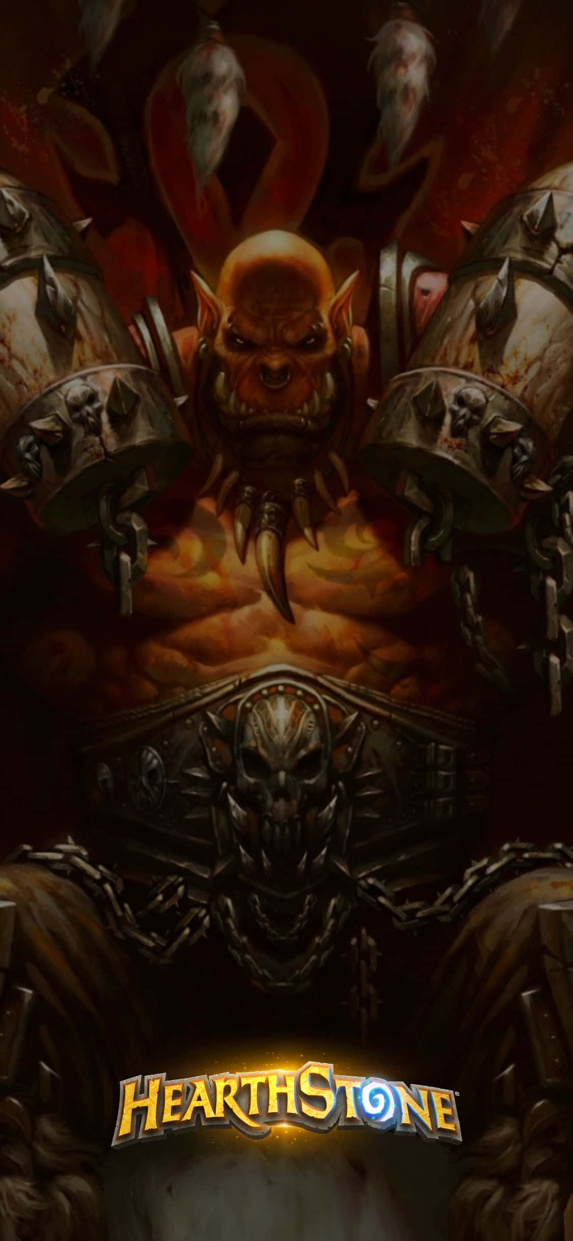 วอลเปเปอร์ Garrosh Hellscream สำหรับ iPhone XS จาก Hearthstone วอลเปเปอร์