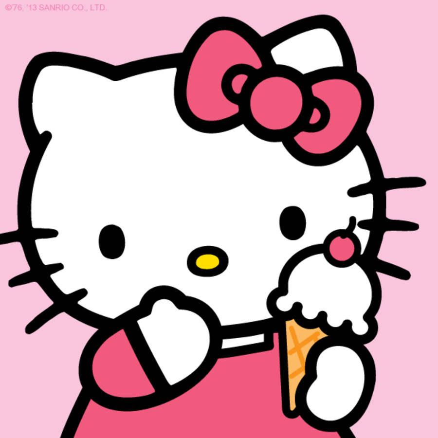 การ์ตูน Hello Kitty รูปโปรไฟล์ ไอศกรีม วอลเปเปอร์