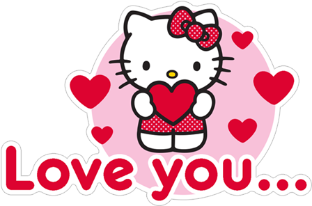 กราฟิก Hello Kitty รักคุณ วอลเปเปอร์