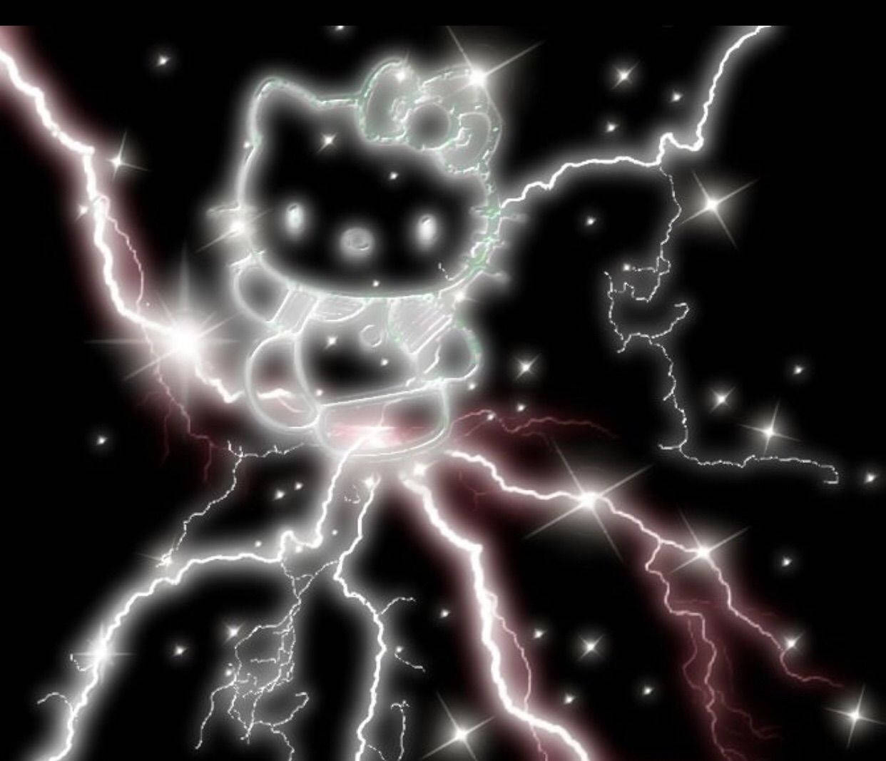Hello Kitty สายกรันจ์สายฟ้า PFP วอลเปเปอร์