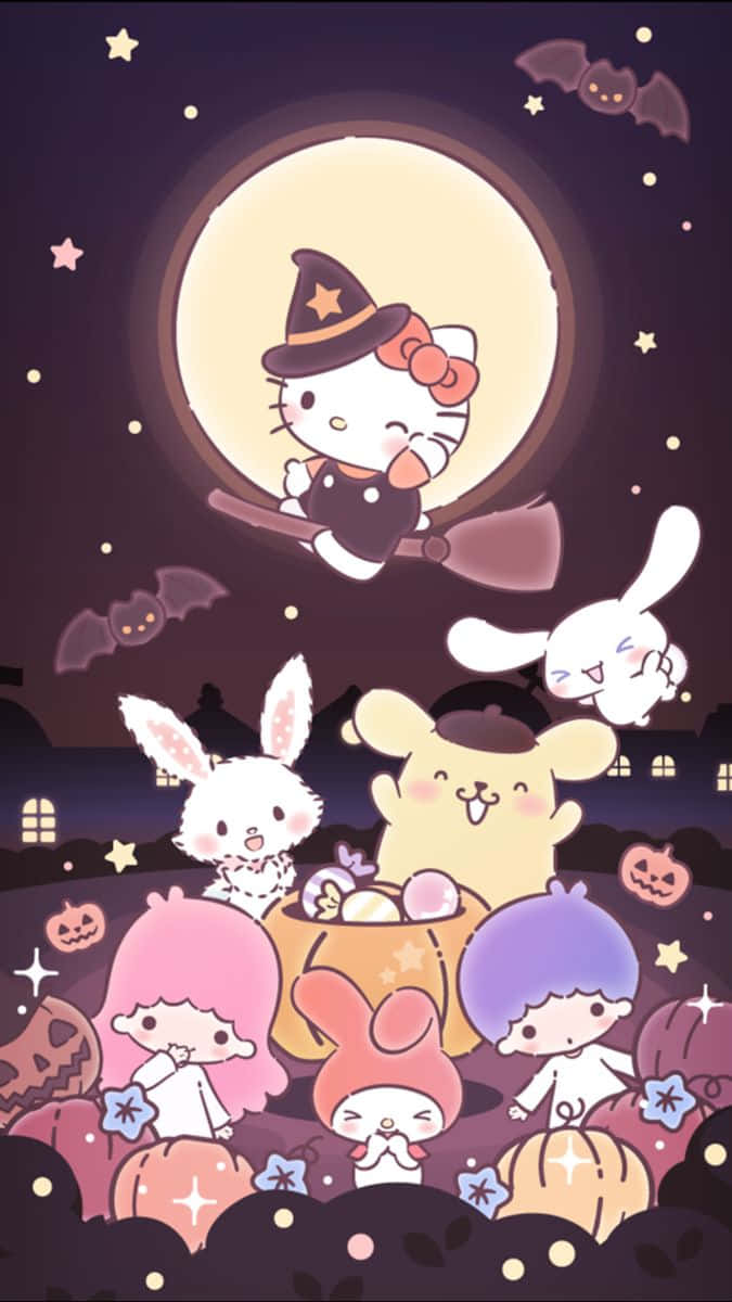 Hello Kitty แม่มดฮาโลวีน Sanrio รูปโปรไฟล์ วอลเปเปอร์
