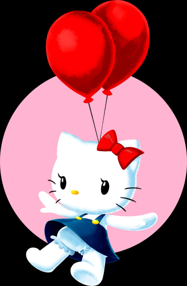 Hello Kitty พร้อมลูกโป่ง วอลเปเปอร์