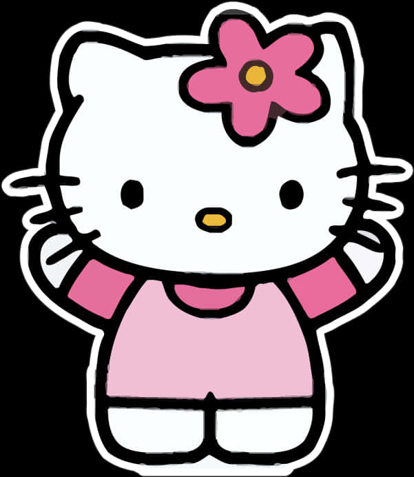 ท่าโพสคลาสสิกของHello Kitty วอลเปเปอร์