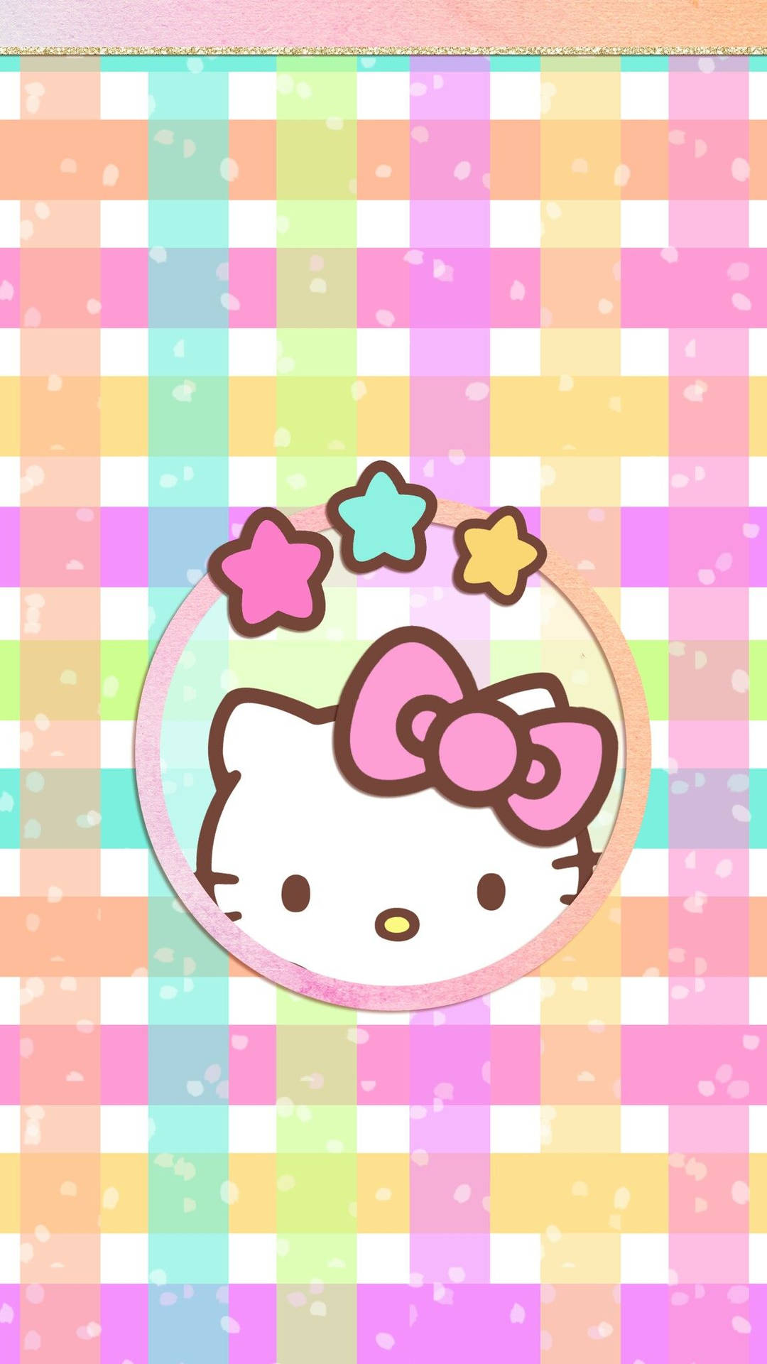 วอลเปเปอร์สีพาสเทลลายสาน Hello Kitty คาวาอี้ — คาวาอี้ วอลเปเปอร์